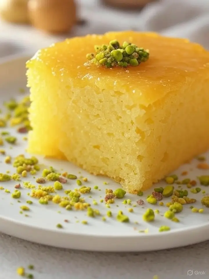 Traditioneller türkischer Grießkuchen – Saftig, süß und unglaublich einfach