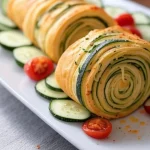 Zucchini-Käse-Rolle aus dem Ofen – Ein raffinierter Party-Snack mit Wow-Effekt