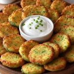 Zucchinischeiben im knusprigen Joghurt-Käse-Teig – ein goldbrauner Genuss für jede Gelegenheit