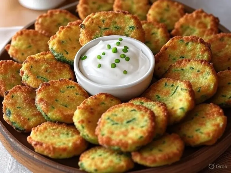 Zucchinischeiben im knusprigen Joghurt-Käse-Teig – ein goldbrauner Genuss für jede Gelegenheit