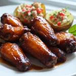 Biermarinierte Hühnerflügel mit Frühkartoffeln und cremiger Camembert-Tomatensoße – ein rustikales Ofengericht mit Raffinesse
