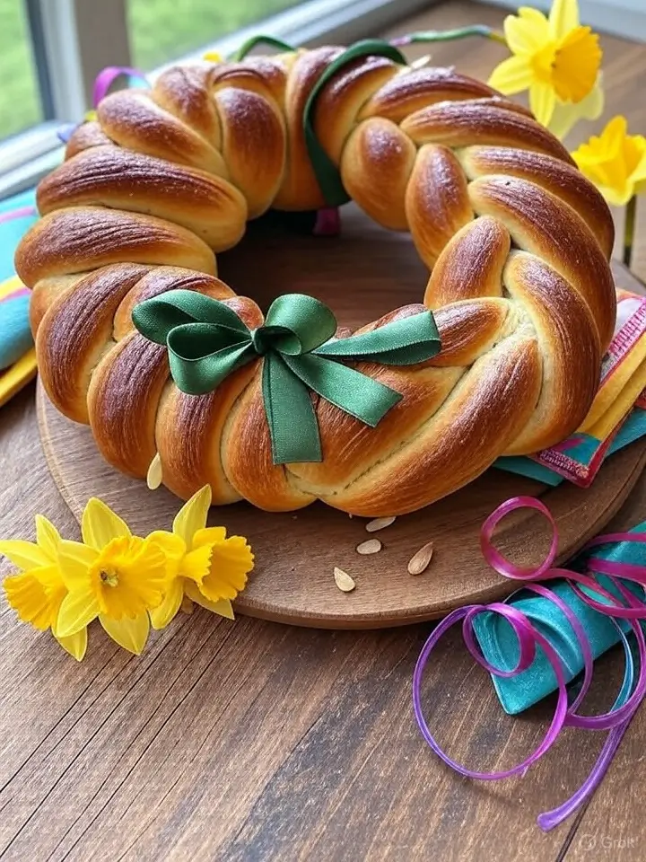 Fein geflochtener Hefe-Kranz mit Rosinen und Preiselbeeren – ein Fest für jeden Frühstückstisch
