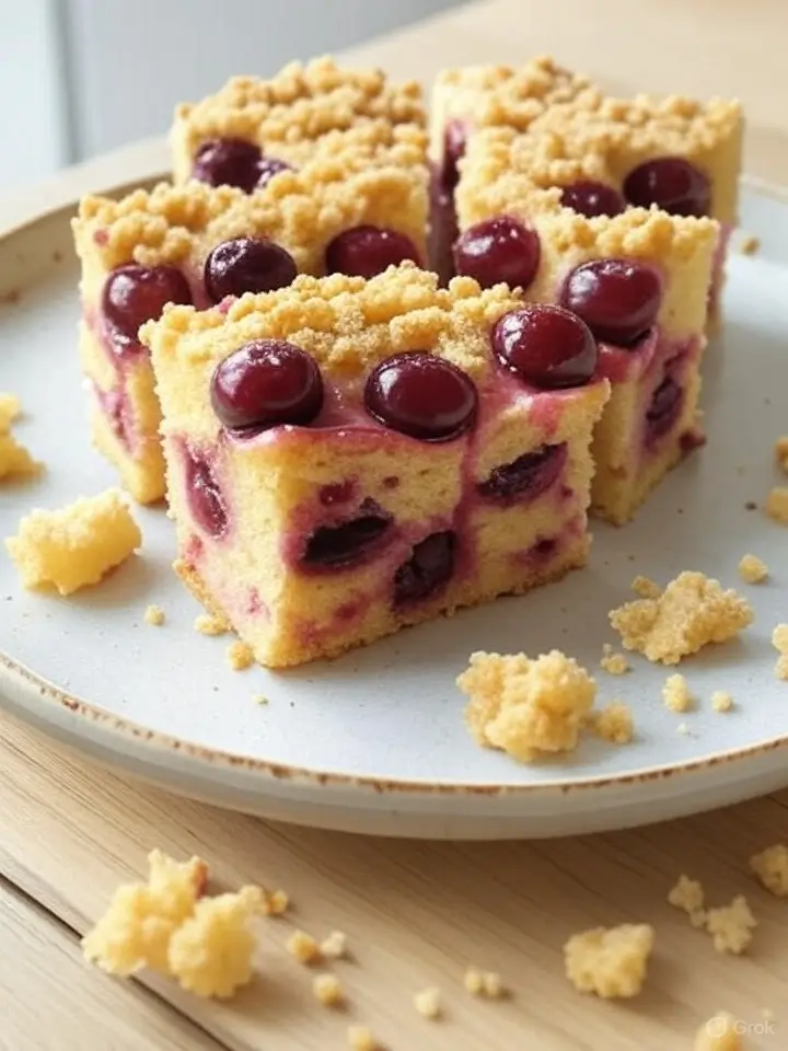 Saftiger Brombeerkuchen mit Quarkcreme und Walnüssen – ein fruchtiger Genuss vom Blech