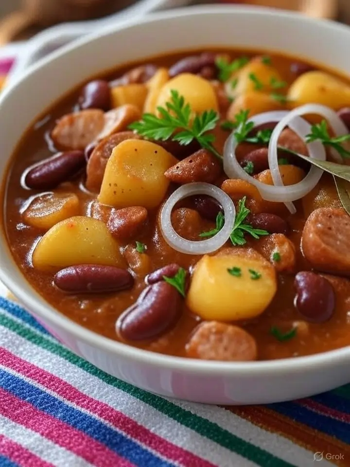 Herzhaftes Kartoffelgulasch mit Bohnen – ein wärmendes Wohlfühlgericht für jede Jahreszeit