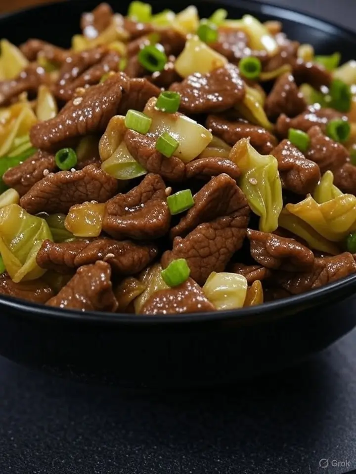 Herzhafter Rindfleisch-Kohl-Wok – Ein aromatisches Alltagsgericht mit asiatischer Note