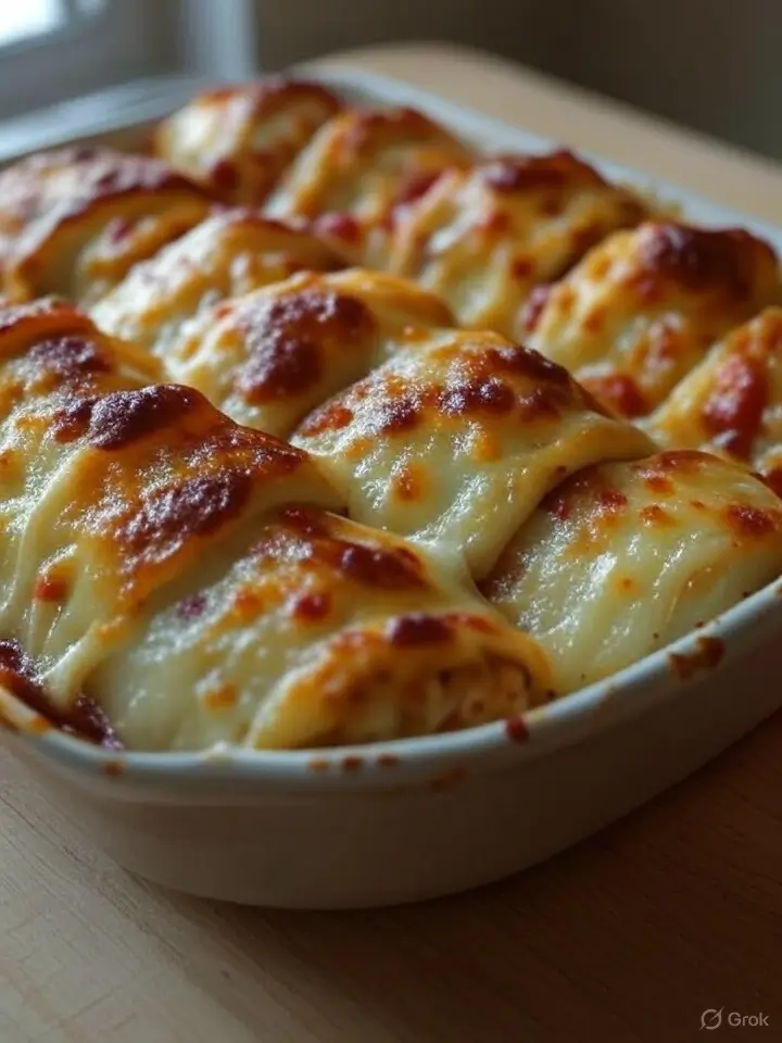 Saftige Pizza-Bällchen in aromatischer Tomatensoße – ein unwiderstehlicher Ofengenuss